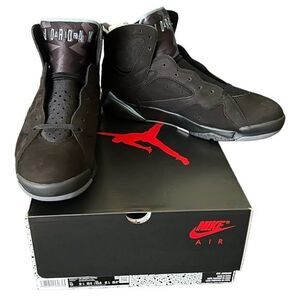 Air Jordan 7 Retro Black and Light Blue High Top Basketball Sneaker Nike Size 12